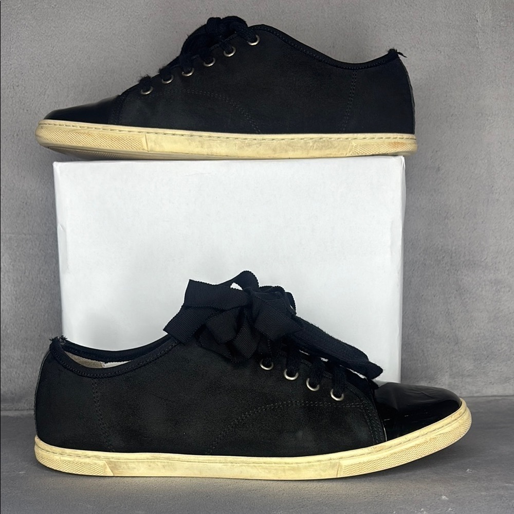 Lanvin Black Sneakers with Minimalist Design Size: 11US/ 41 EU